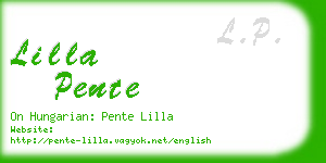 lilla pente business card